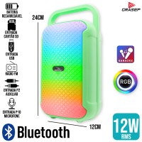 Caixa de Som Bluetooth D-S3210 Grasep - Verde